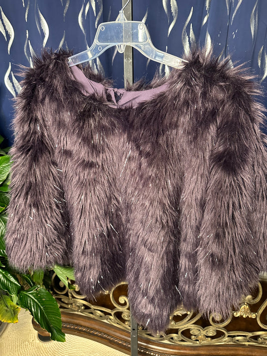 Faux Fur purple cape