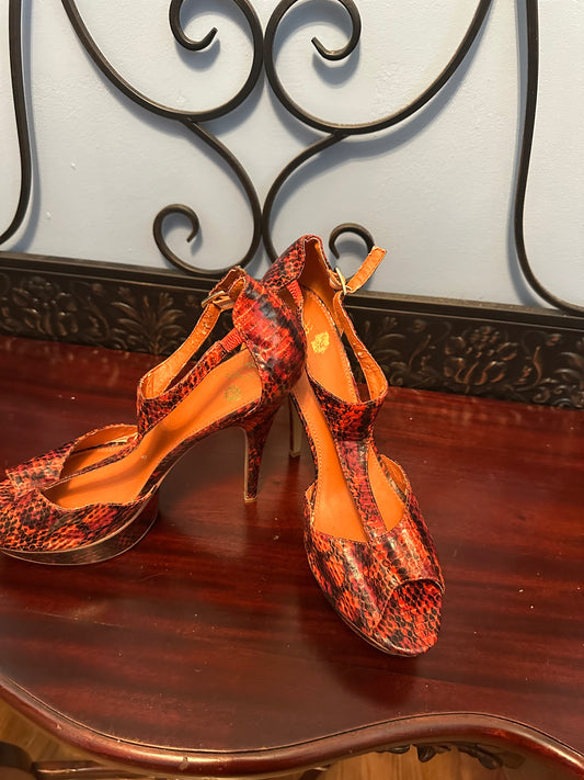 Colin Stuart orange shoes